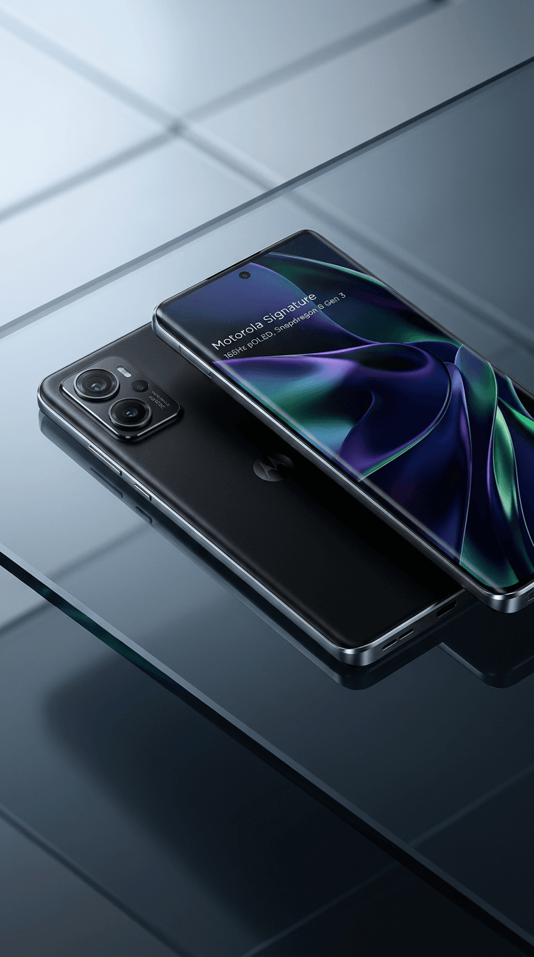 Motorola Signature inaugura nova era premium com IA, design de luxo e desempenho avançado